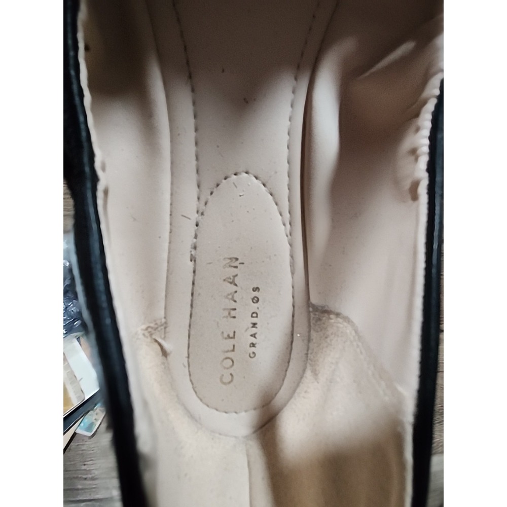Cole Haan Womens Leopard Calf Hair Patent Leather Wedge Shoes 9.5 B Cheetah Gray - Picture 8 of 13